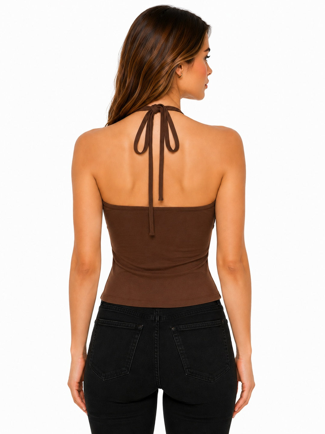 V-Neck Halter Top