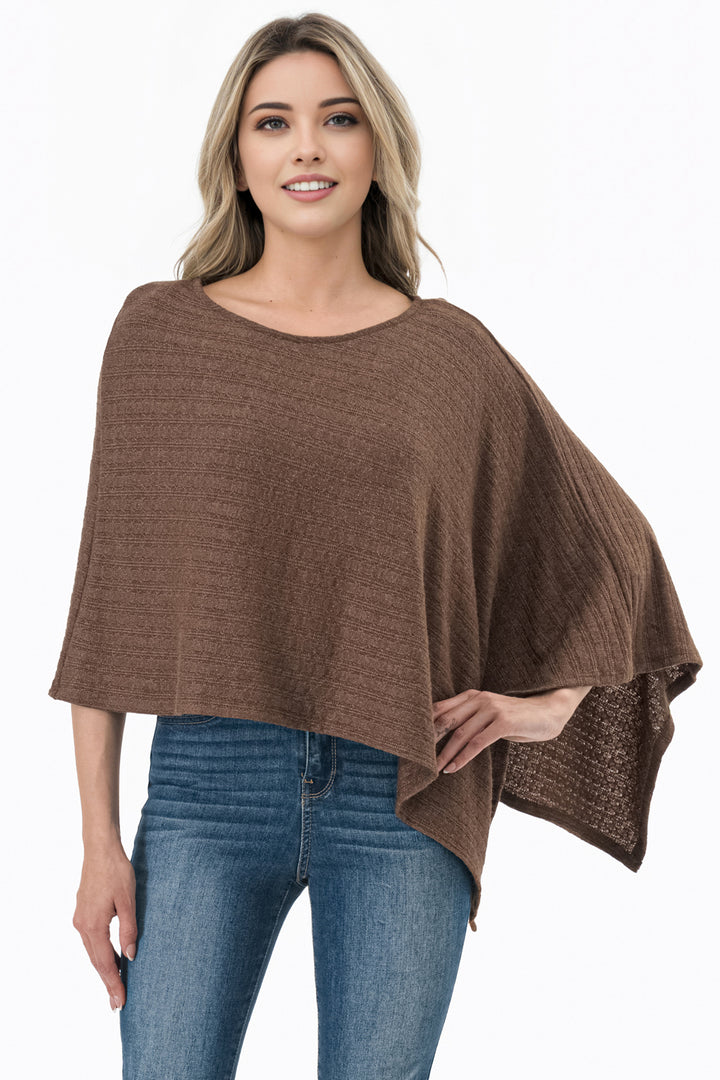 Asymmetrical Knit Poncho Top