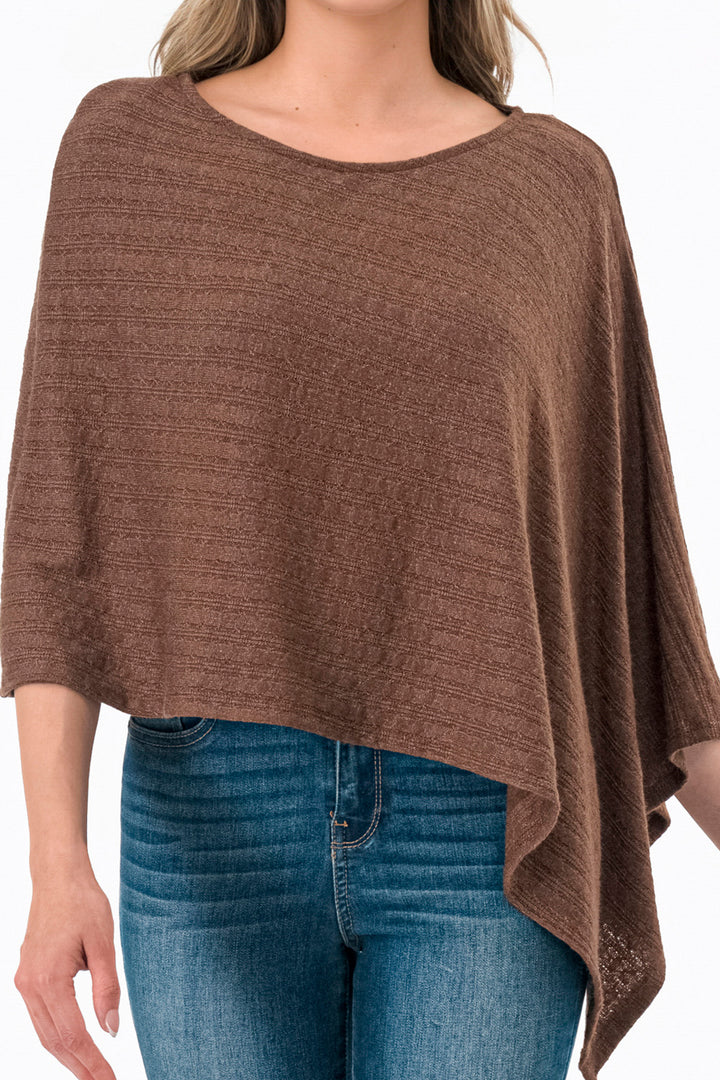 Asymmetrical Knit Poncho Top