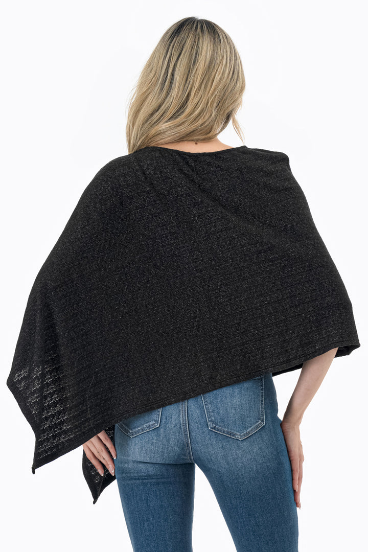 Asymmetrical Knit Poncho Top