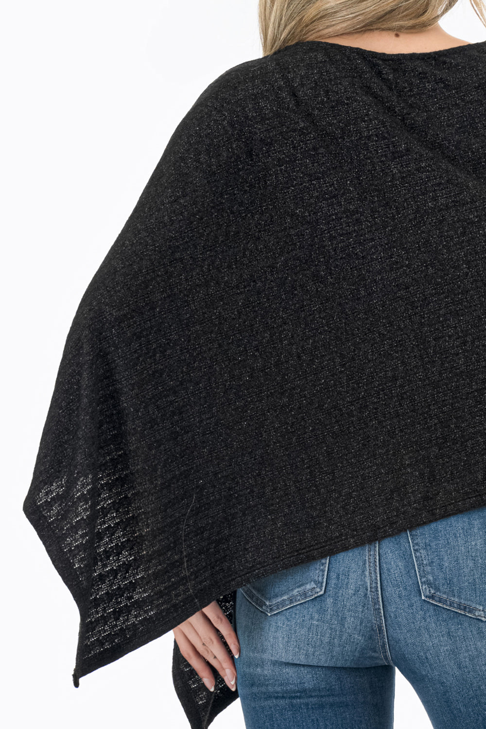 Asymmetrical Knit Poncho Top