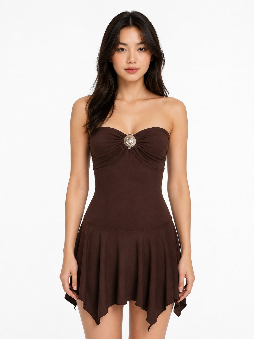 Tube Mini Dress with Charm