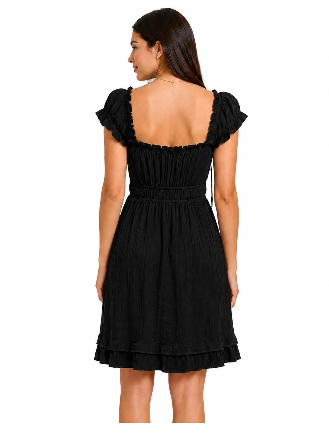 Ruffle Sleeve Dress