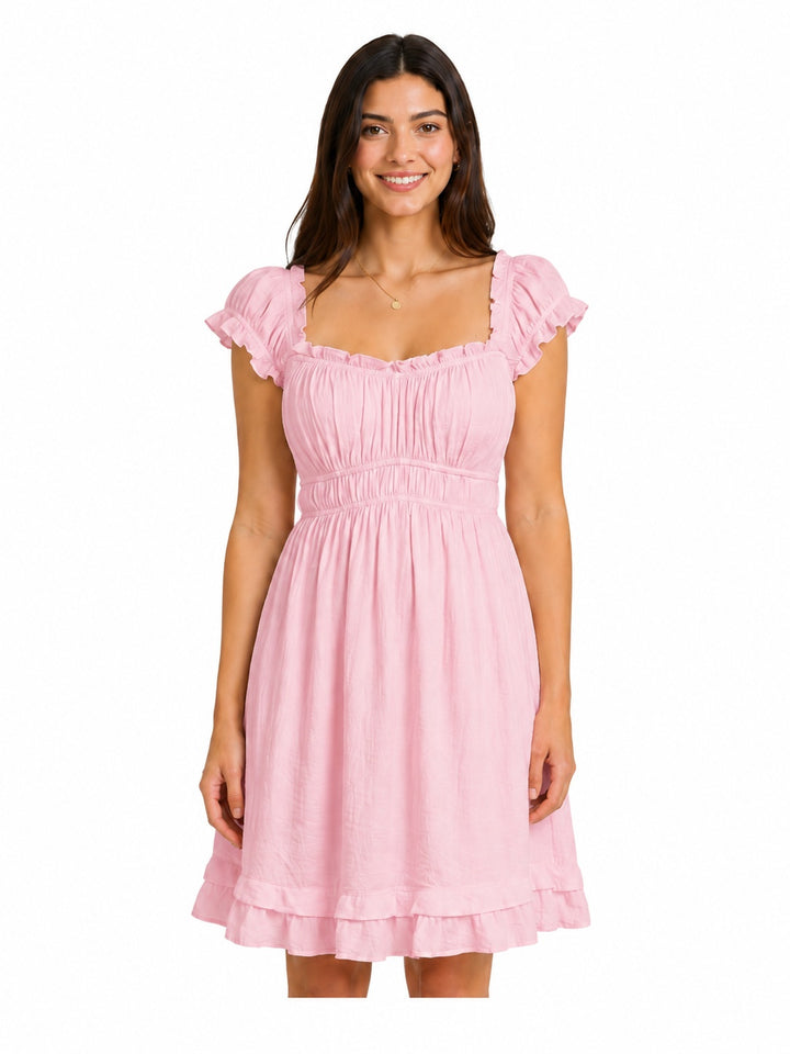 Ruffle Sleeve Dress