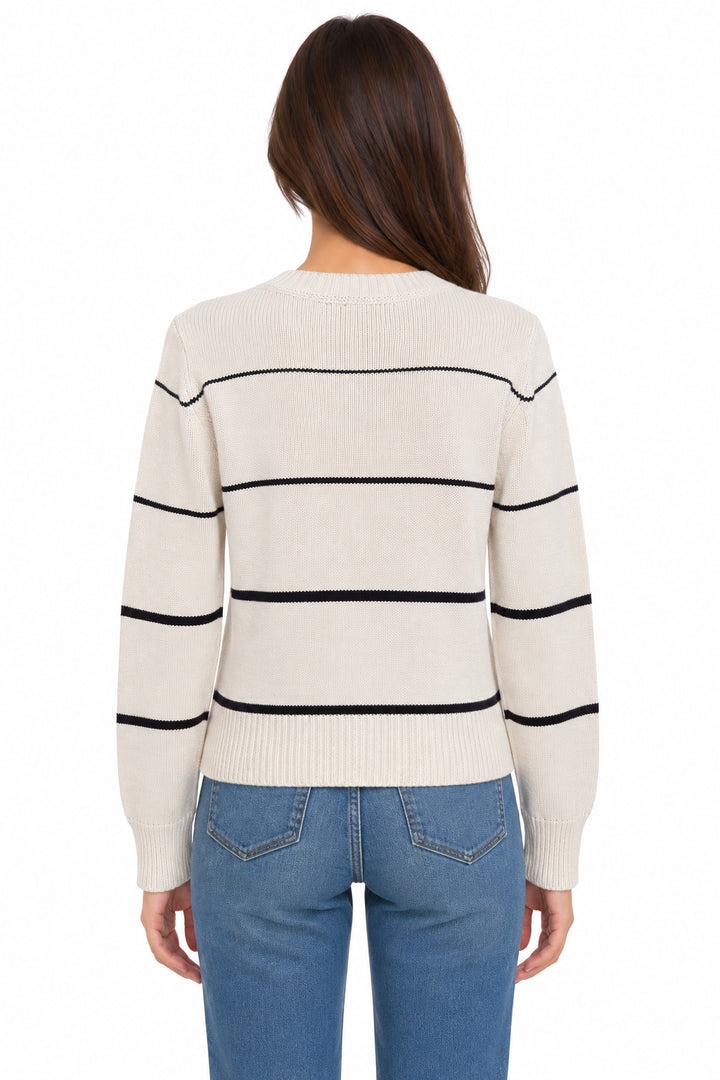 Relax Striped Crew Neck Sweater