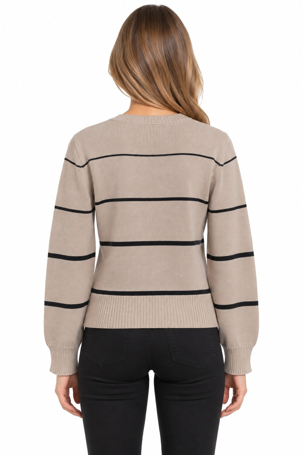 Relax Striped Crew Neck Sweater