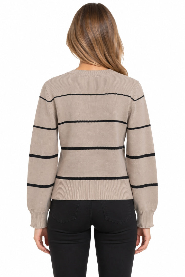 Relax Striped Crew Neck Sweater