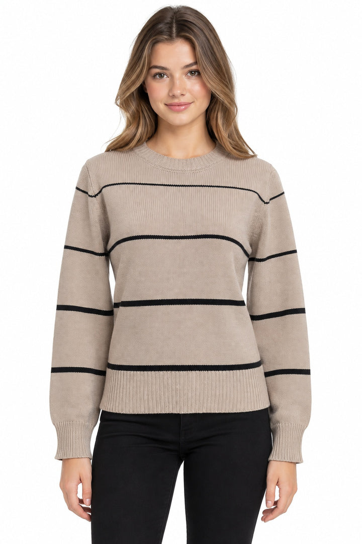 Relax Striped Crew Neck Sweater