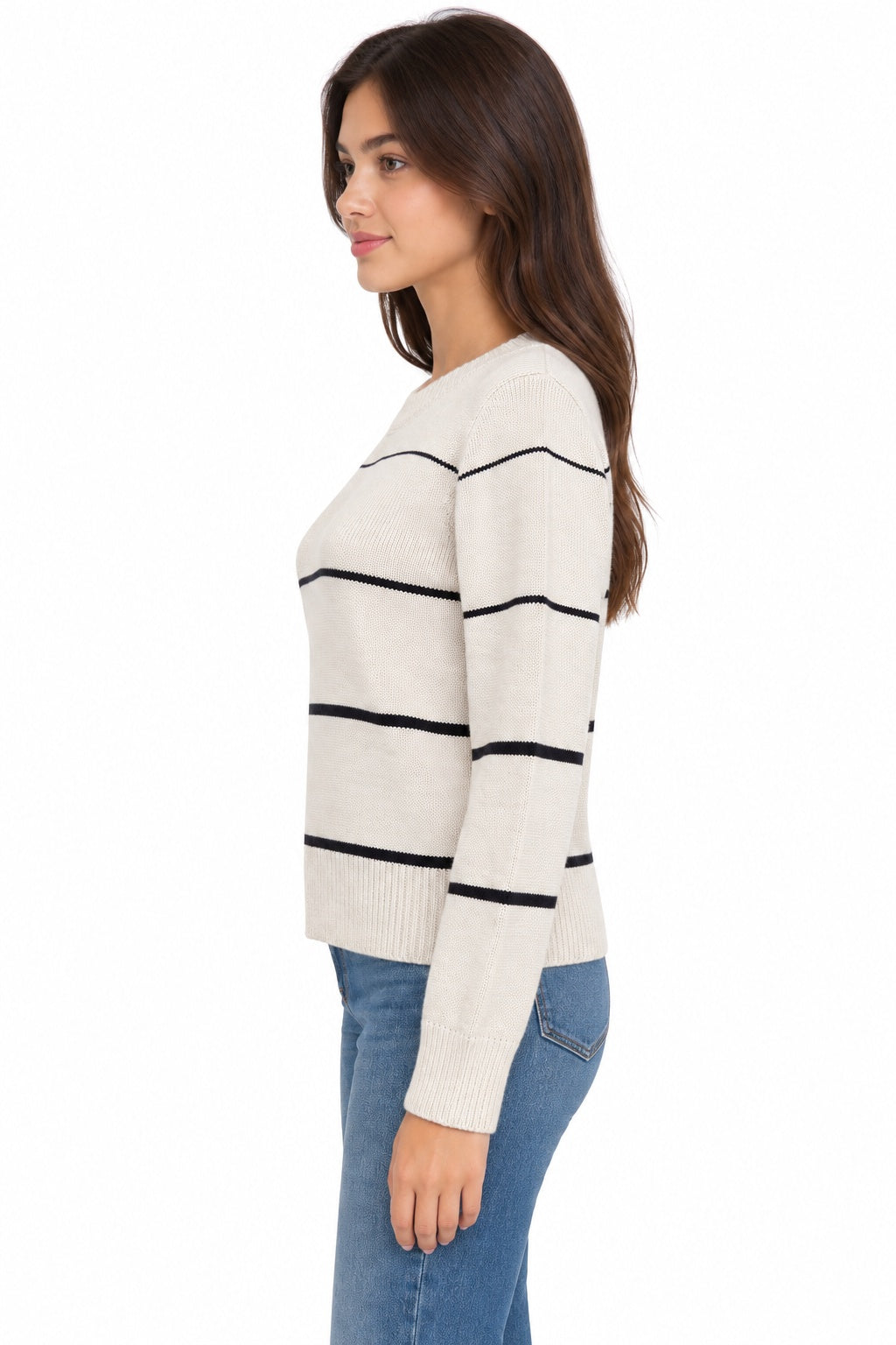 Relax Striped Crew Neck Sweater