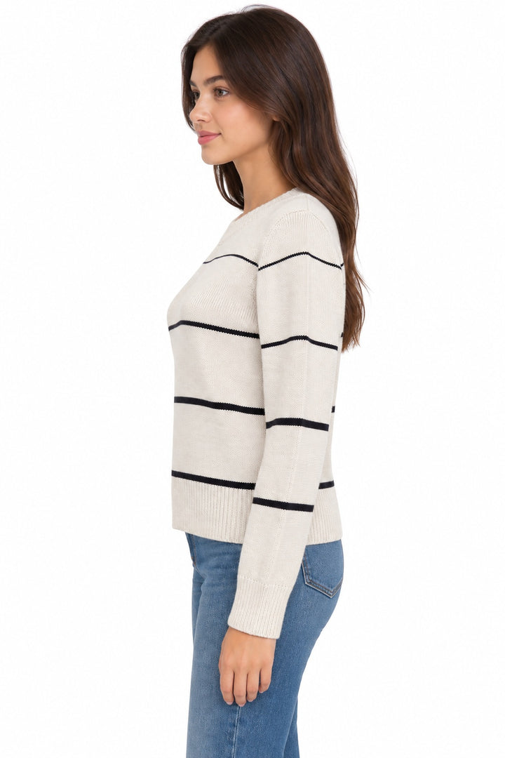 Relax Striped Crew Neck Sweater