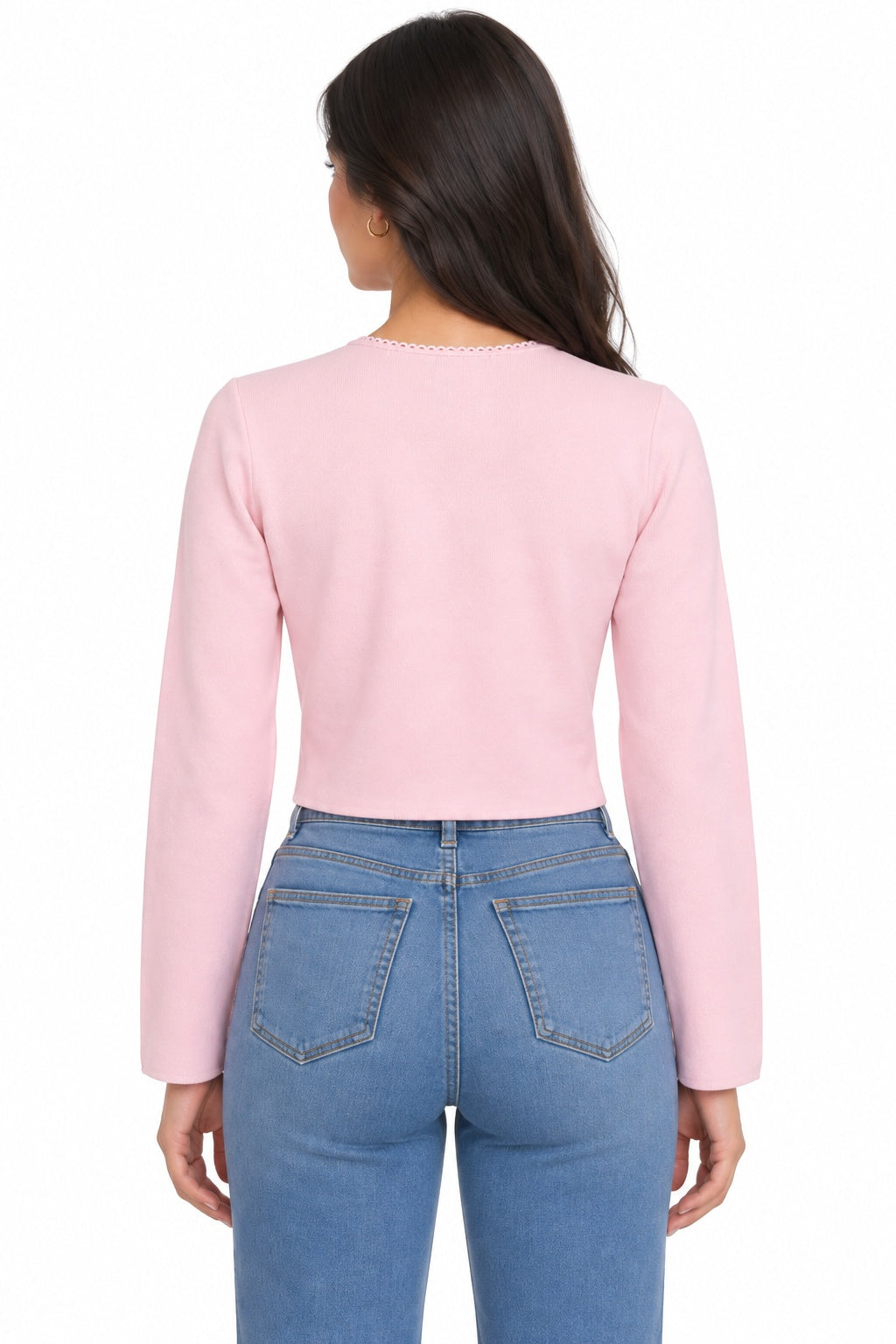 Open-Front Cropped Cardigan